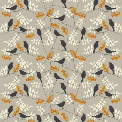 Gardintyger Mönstrade|Arvidssons Textil<Arvidssons textil Trast i hast grå tyg