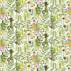 Arvidssons Textil|Gardintyger Mönstrade<Arvidssons textil Trädgård grön tyg