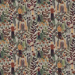 Gardintyger Mönstrade|Arvidssons Textil<Arvidssons textil Trädgård rost/beige linnelook tyg