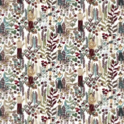 Gardintyger Mönstrade|Arvidssons Textil<Arvidssons textil Trädgård vinröd/turkos tyg
