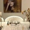 Bordslöpare|Ekelund Löpare<Ekelund Åttebladsrose beige löpare 50x150 - s Linneväveri