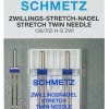 Symaskinsnålar<Schmetz Tvillingnål stretch 2,5 mm 2-pack