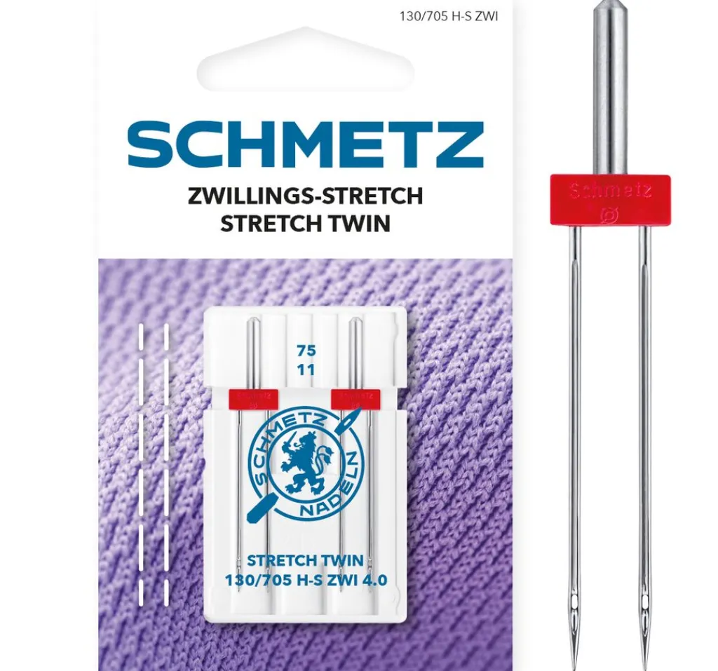 Symaskinsnålar<Schmetz Tvillingnål stretch 4,0mm 2-pack