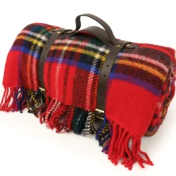 Picknickfiltar<Tweedmill textiles Tweedmill Picknickfilt Royal Stewart, Röd med Vattentät Baksida, 145 x 183 cm