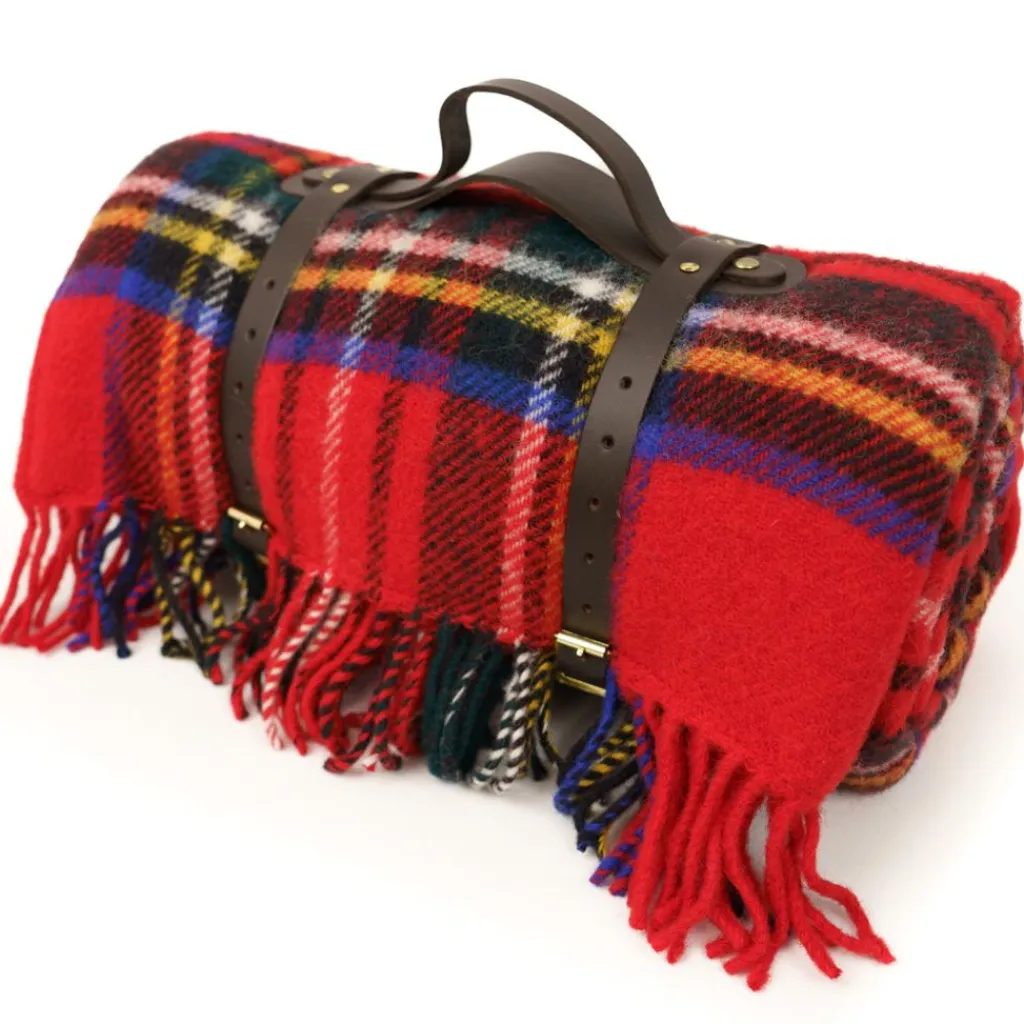 Picknickfiltar<Tweedmill textiles Tweedmill Picknickfilt Royal Stewart, Röd med Vattentät Baksida, 145 x 183 cm
