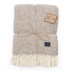 Ullplädar<Redlunds Ullpläd Glasgow beige 130x170 cm