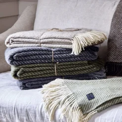 Ullplädar<Redlunds Ullpläd Glasgow beige 130x170 cm