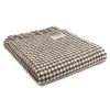 Ullplädar<Tweedmill textiles Ullpläd Houndstooth Charcoal, 100% Ull, 140x183 cm