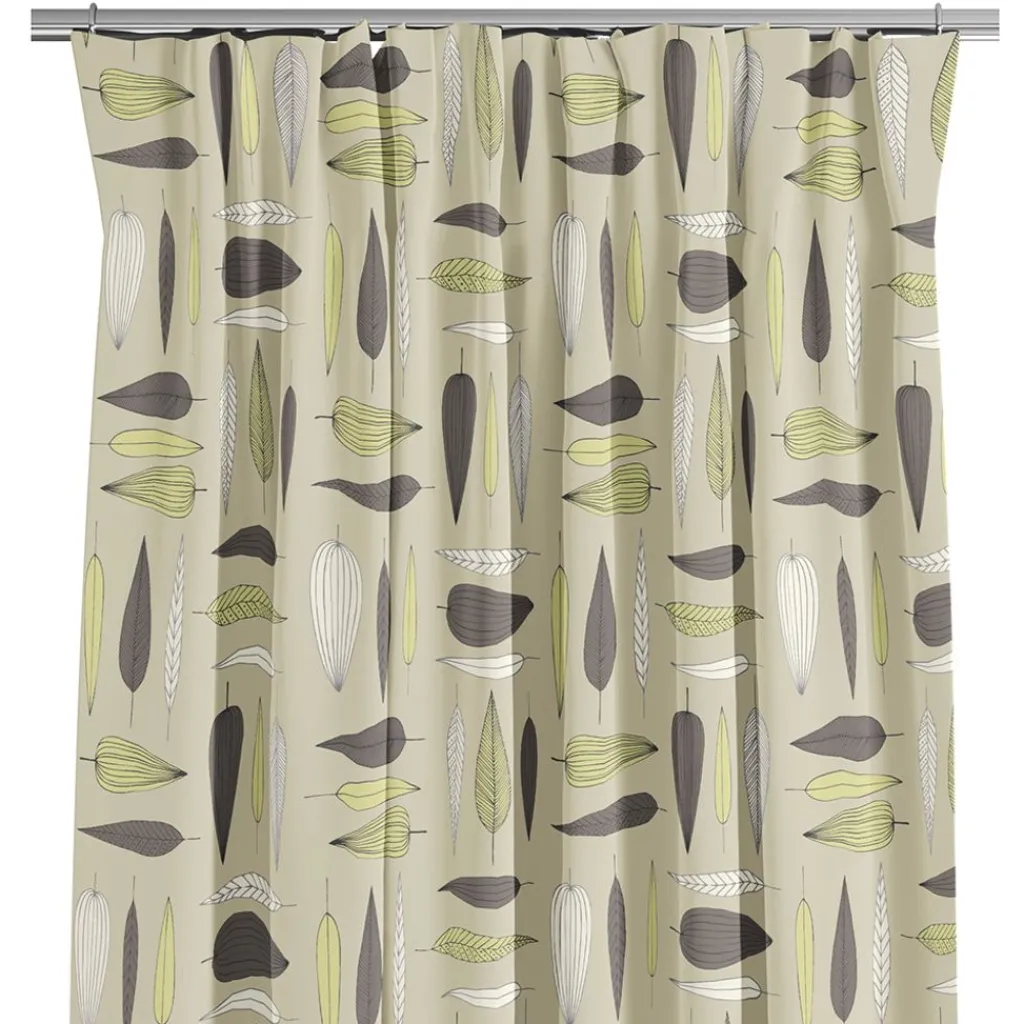 Gardiner Mönstrade<Arvidssons textil Under trädet beige gardiner