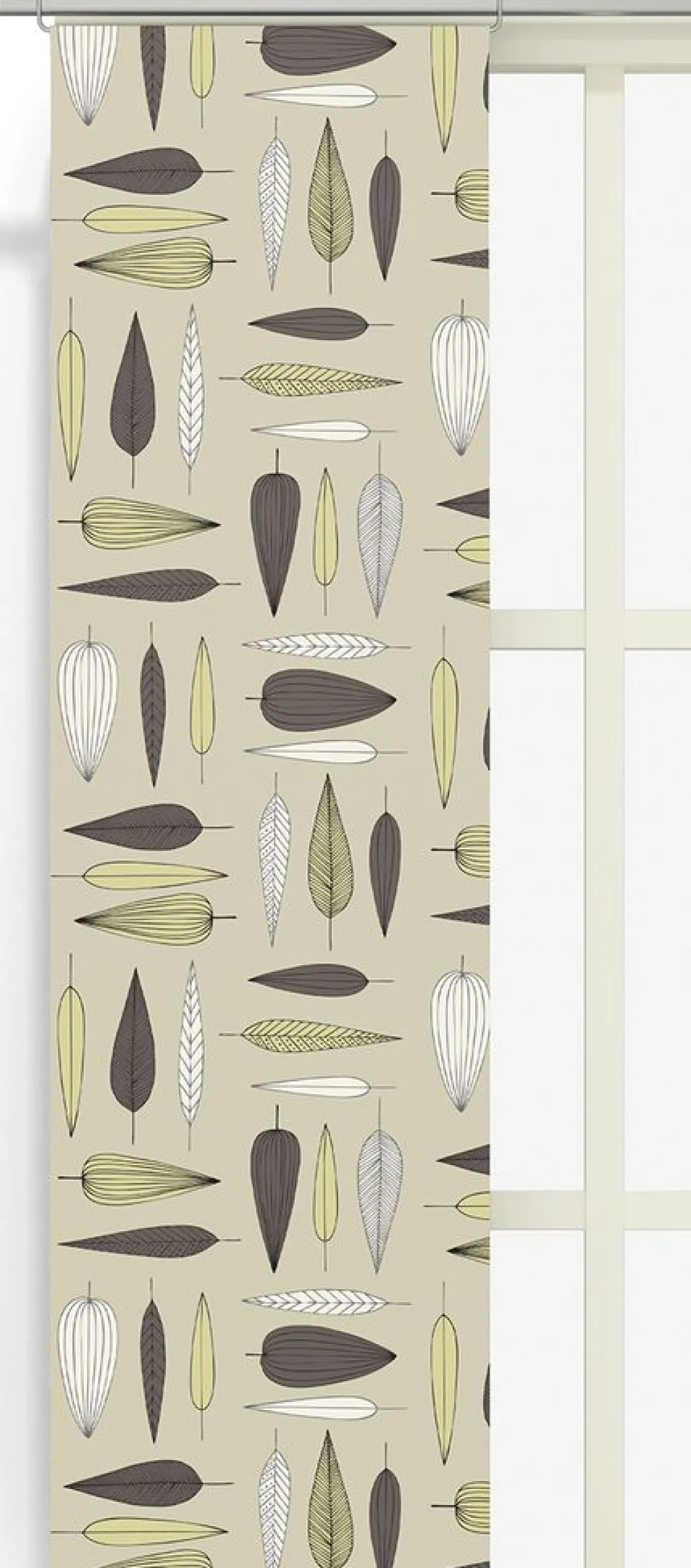 Panelgardiner<Arvidssons textil Under trädet beige panelgardiner