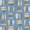 Gardintyger Mönstrade|Arvidssons Textil<Arvidssons textil Under trädet blå tyg – bomullstyg med blad