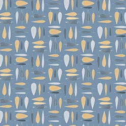 Gardintyger Mönstrade|Arvidssons Textil<Arvidssons textil Under trädet blå tyg – bomullstyg med blad