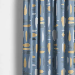 Gardintyger Mönstrade|Arvidssons Textil<Arvidssons textil Under trädet blå tyg – bomullstyg med blad
