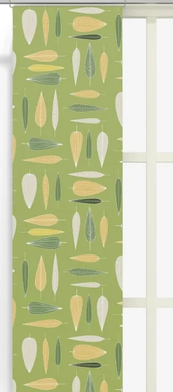 Panelgardiner<Arvidssons textil Under trädet grön panelgardiner