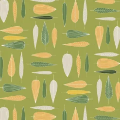 Gardintyger Mönstrade|Arvidssons Textil<Arvidssons textil Under trädet grön tyg – bomullstyg med blad