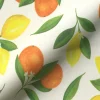 Blommiga Möbeltyger|Dynväv< Uteväv Citrus offwhite tyg till utemöbler