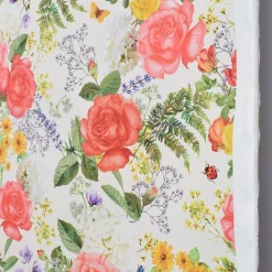 Blommiga Möbeltyger|Dynväv< Uteväv Rose garden tyg till utemöbler