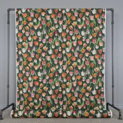 Blommiga Möbeltyger|Dynväv< Uteväv Tulips tyg till utemöbler