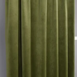 Sammetstyger|Gardiner Enfärgade<Nordisk Textil Velvet grön enfärgade sammetsgardiner