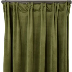 Sammetstyger|Gardiner Enfärgade<Nordisk Textil Velvet grön enfärgade sammetsgardiner