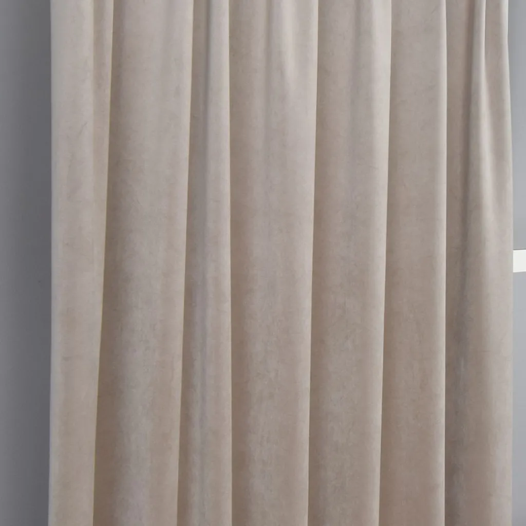 Gardintyger Enfärgade|Sammetstyger<Nordisk Textil Velvet sand enfärgat sammetstyg