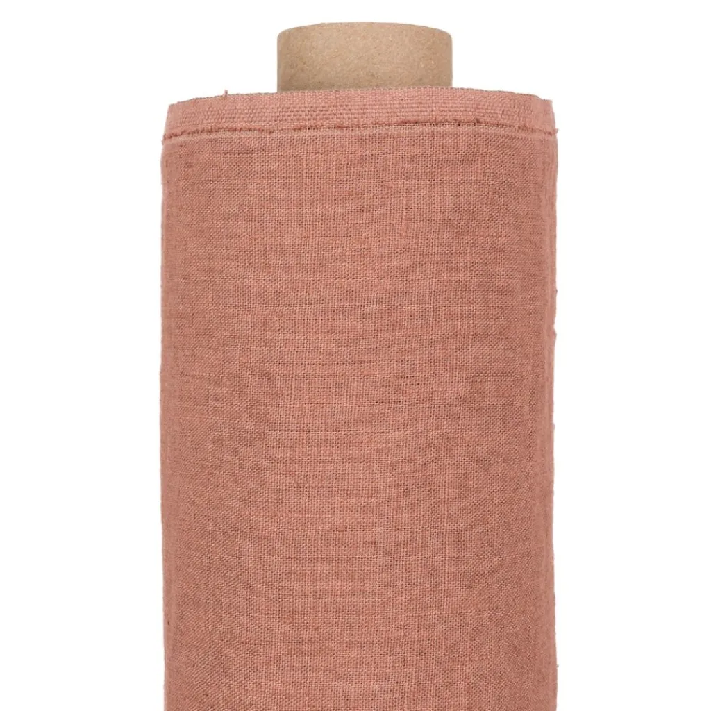 Gardintyger Enfärgade|Linnetyger<Nordisk Textil Verone Linne Gammelrosa – Stentvättat 100 % Lin