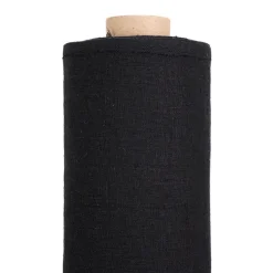 Gardintyger Enfärgade|Linnetyger<Nordisk Textil Verone Linne Svart – Stentvättat 100 % Lin