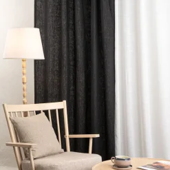 Gardintyger Enfärgade|Linnetyger<Nordisk Textil Verone Linne Svart – Stentvättat 100 % Lin