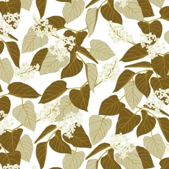 Gardintyger Mönstrade|Arvidssons Textil<Arvidssons textil Vid fikabordet grön tyg