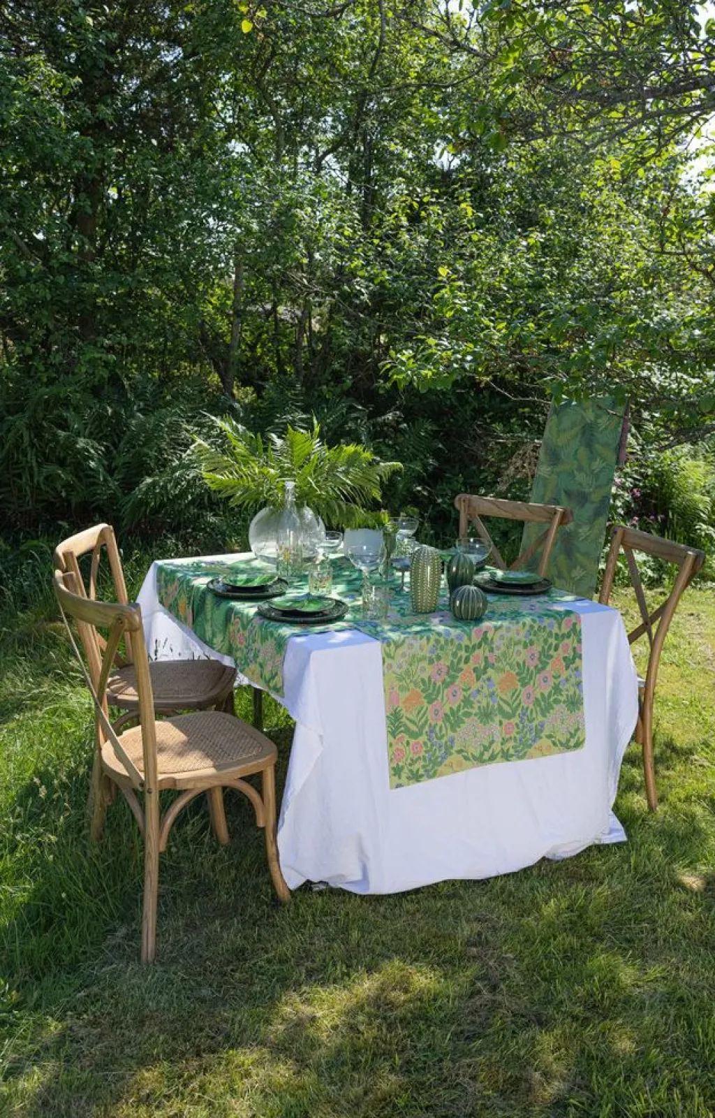 Bordslöpare|Ekelund Löpare<Ekelund Vildblommor löpare 35x120 - s Linneväveri