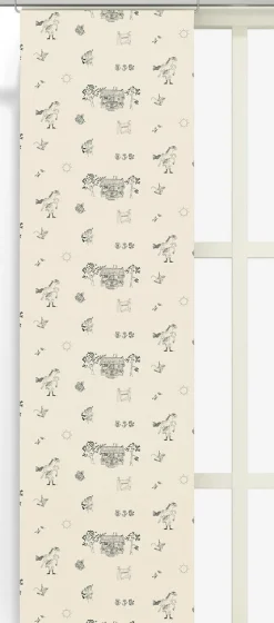 Panelgardiner<Arvidssons textil Villa Villekulla beige panelgardin