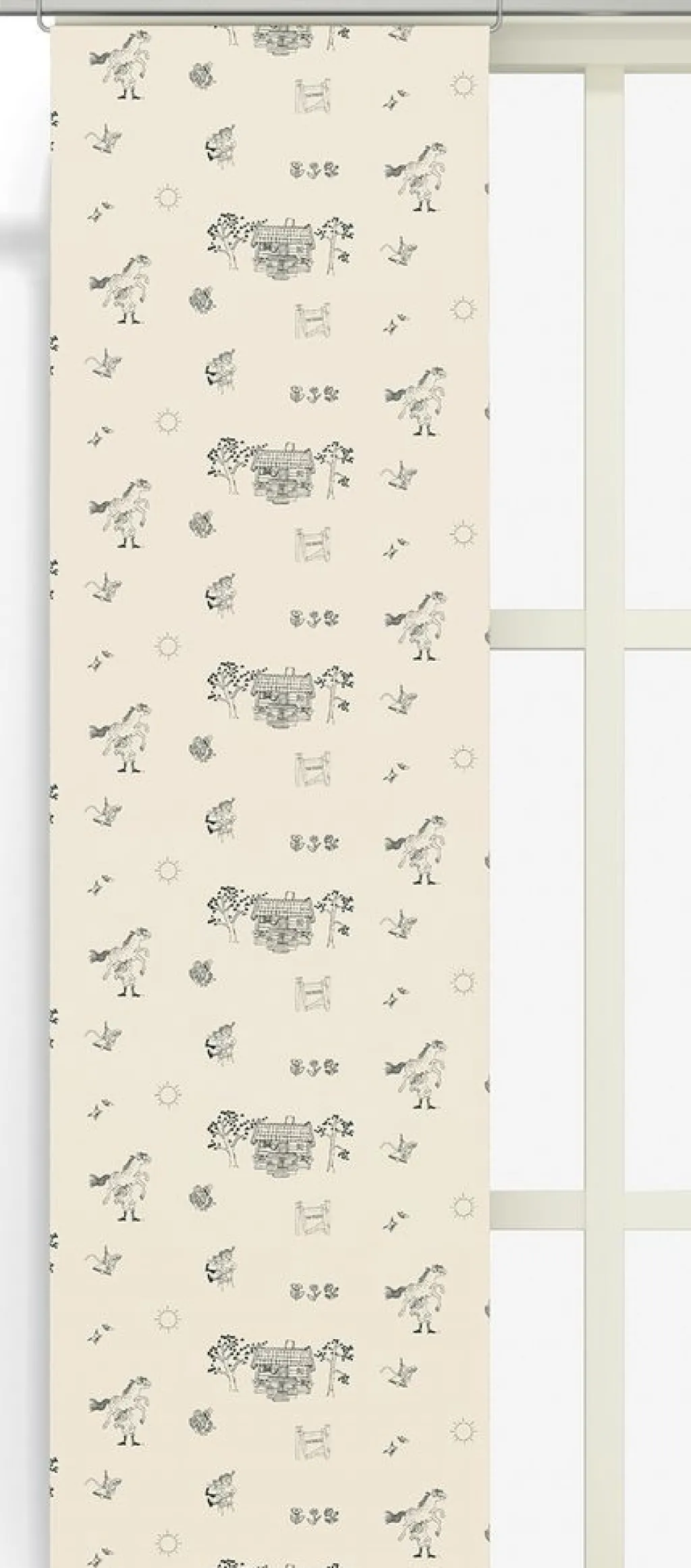 Panelgardiner<Arvidssons textil Villa Villekulla beige panelgardin