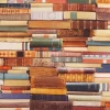 Gardintyger Mönstrade< Vintage books tyg med böcker