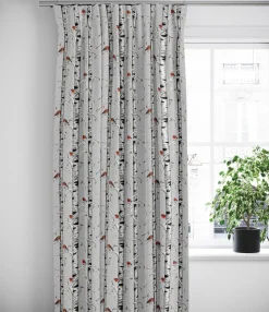 Gardiner Mönstrade|Julgardiner<Arvidssons textil Vinterdungen grå gardiner