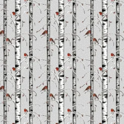 Gardintyger Mönstrade|Arvidssons Textil<Arvidssons textil Vinterdungen grå tyg