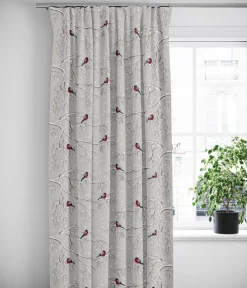 Gardiner Mönstrade|Julgardiner<Arvidssons textil Vinterland grå gardiner