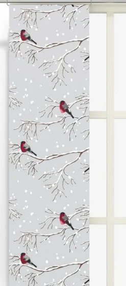 Julgardiner|Panelgardiner<Arvidssons textil Vinterland grå panelgardiner