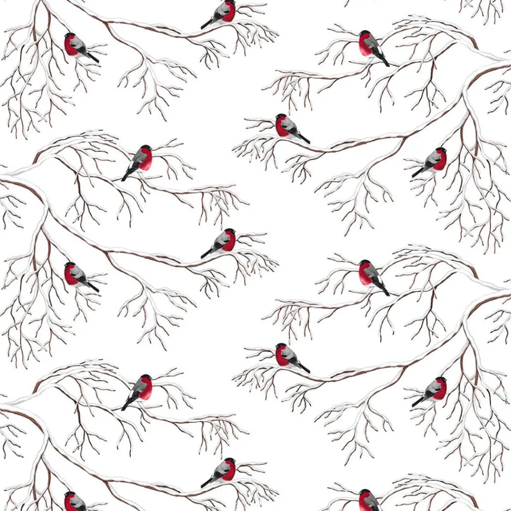 Gardintyger Mönstrade|Arvidssons Textil<Arvidssons textil Vinterland vit