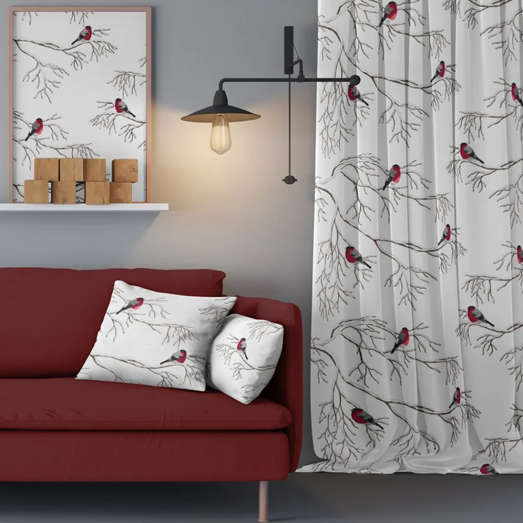 Gardintyger Mönstrade|Arvidssons Textil<Arvidssons textil Vinterland vit