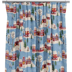 Julgardiner|Julgardiner<Arvidssons textil Vintertid ljusblå gardiner