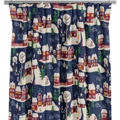 Julgardiner|Julgardiner<Arvidssons textil Vintertid mörkblå gardiner