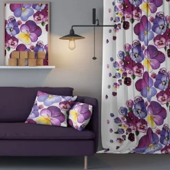 Gardiner Mönstrade<Arvidssons textil Viola lila gardiner
