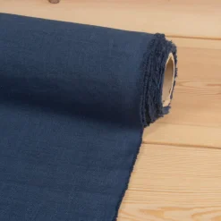 Gardintyger Enfärgade|Linnetyger<Nordisk Textil Washed lin/bomull blå tyg