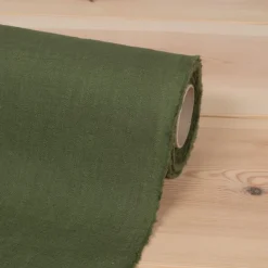 Gardintyger Enfärgade|Linnetyger< Washed lin/bomull grön