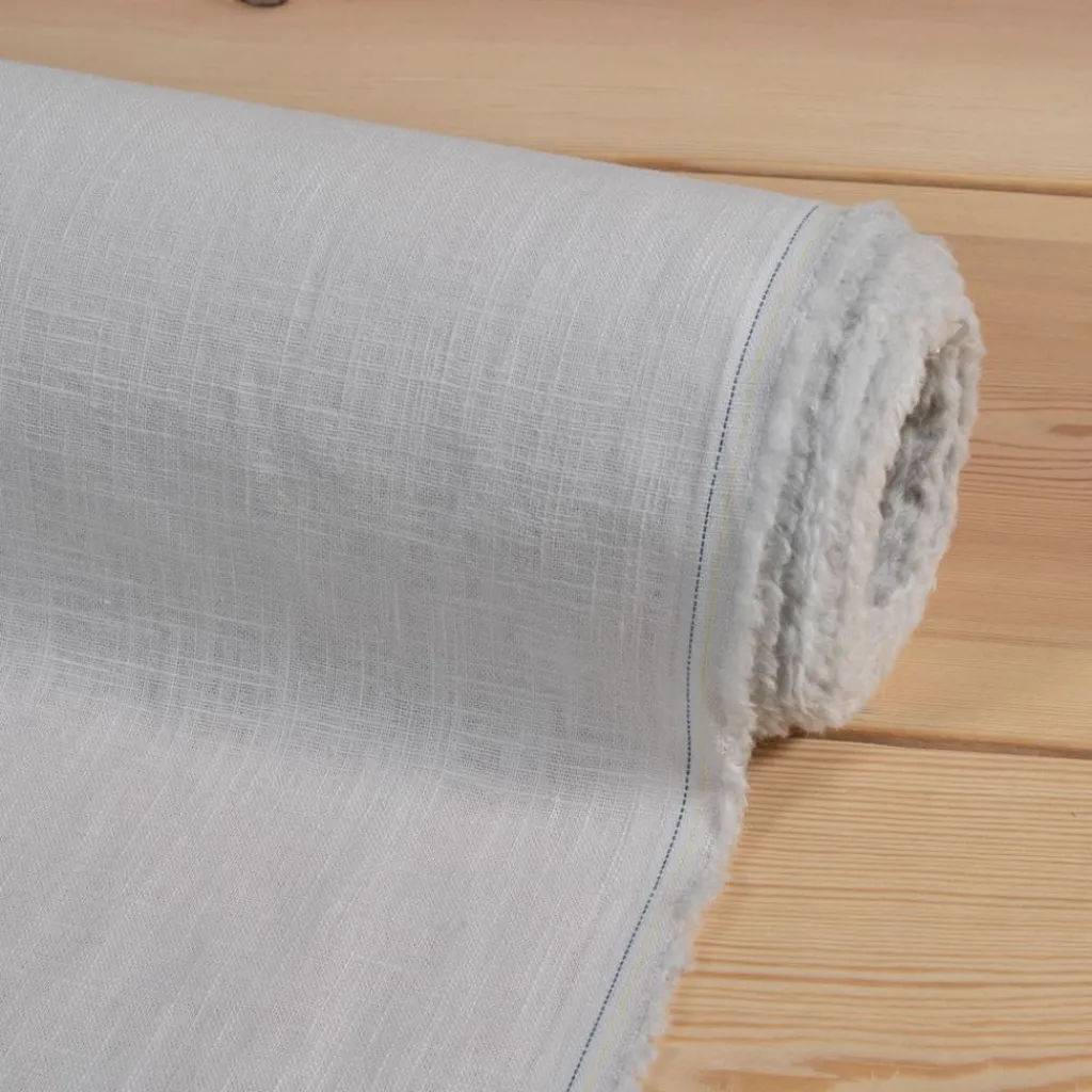 Gardintyger Enfärgade|Linnetyger<Nordisk Textil Washed lin/bomull ljusgrå tyg