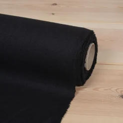 Gardintyger Enfärgade|Linnetyger<Nordisk Textil Washed lin/bomull svart tyg