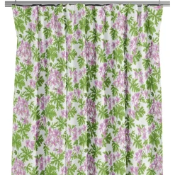 Gardiner Mönstrade<Arvidssons textil Westerlunds Blomma lila-grön gardiner