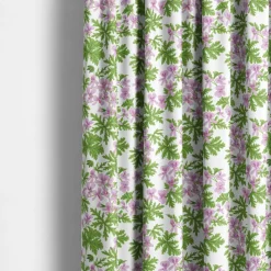Gardintyger Mönstrade|Arvidssons Textil<Arvidssons textil Westerlunds Blomma lila-grön tyg