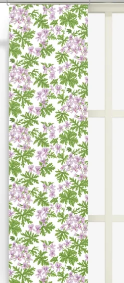 Panelgardiner<Arvidssons textil Westerlunds blomma panelgardin – Pelargoner & lantlig charm