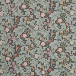 Arts & Crafts Tyger|Gardintyger Mönstrade<Nordisk Textil Willow grön tyg